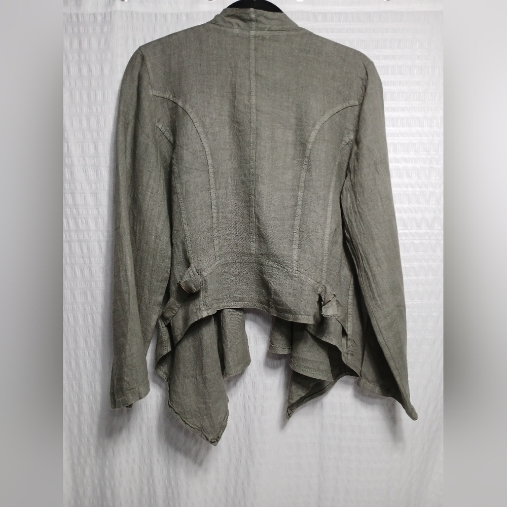 Tempo Paris 100% Short Linen Jacket. Size M - Picture 4 of 11